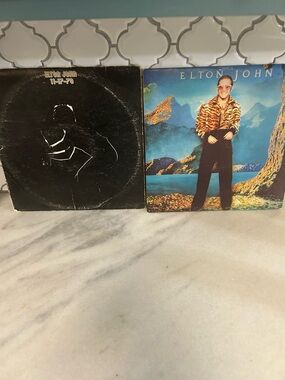 2 Elton John Vinyl records - Caribou- 11-17-70